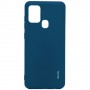 Силиконовая накладка для Samsung Galaxy A21S Monarch Blue (Синяя)