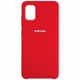 Силиконовая накладка для Samsung Galaxy A41 с логотипом Red (Красная)