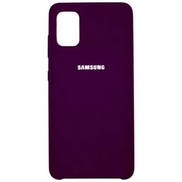 Силиконовая накладка для Samsung Galaxy A51 с логотипом Purple (Фиолетовая)