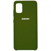 Силиконовая накладка для Samsung Galaxy A51 с логотипом Green (Болотная)