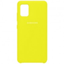 Силиконовая накладка для Samsung Galaxy A51 с логотипом Yellow (Желтая)