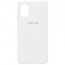 Силиконовая накладка для Samsung Galaxy A51 с логотипом Gray (Серая)