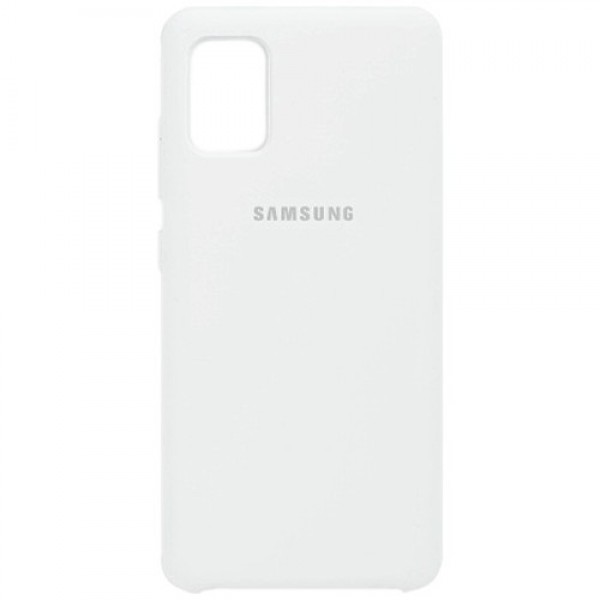 Силиконовая накладка для Samsung Galaxy A51 с логотипом Gray (Серая)
