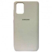 Силиконовая накладка для Samsung Galaxy A71 с логотипом Gray (Серая)