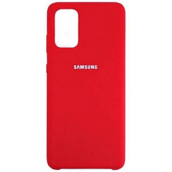 Силиконовая накладка для Samsung Galaxy A71 с логотипом Red (Красная)