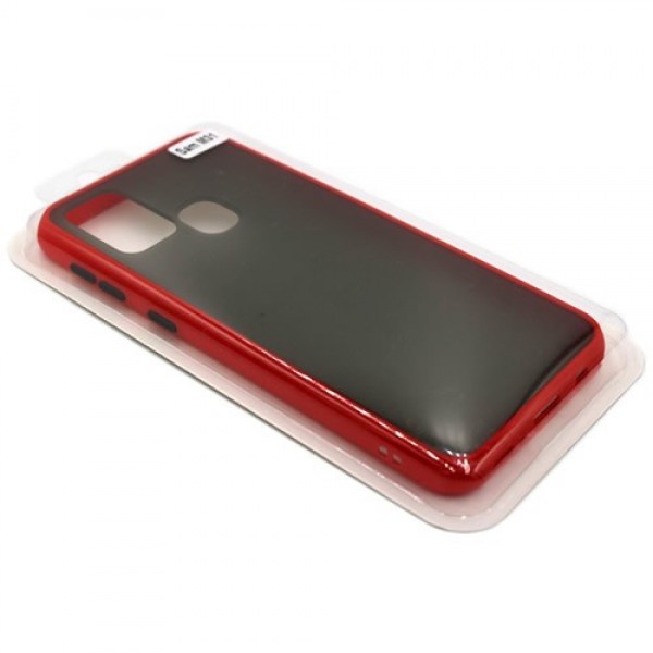 Силиконовая накладка для Samsung Galaxy M31 Skin Feeling (Красная рамка)