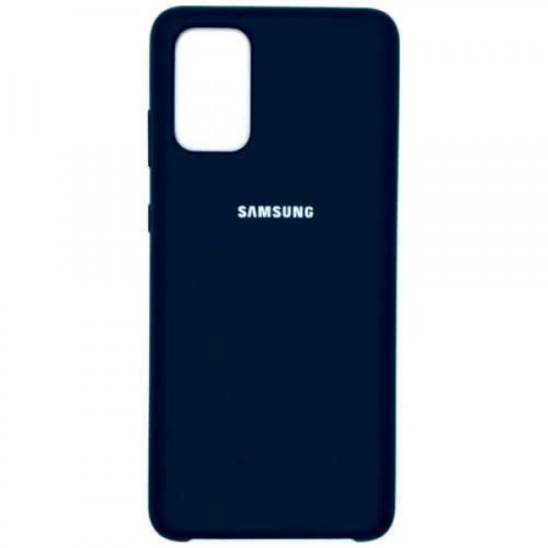 Силиконовая накладка для Samsung Galaxy S20+ с логотипом Black (Черная)