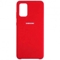 Силиконовая накладка для Samsung Galaxy S20+ с логотипом Red (Красная)
