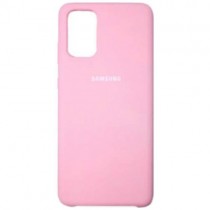 Силиконовая накладка для Samsung Galaxy S20+ с логотипом Pink (Розовая)