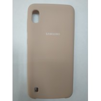 Силиконовая накладка для Samsung Galaxy A10 (Бежевая)