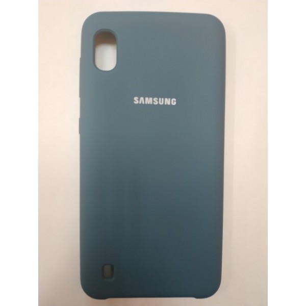 Силиконовая накладка для Samsung Galaxy A10 (Темно-синяя)