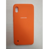 Силиконовая накладка для Samsung Galaxy A10 (Оранжевая)