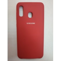 Силиконовая накладка для Samsung Galaxy A30 (Красная)