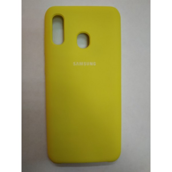 Силиконовая накладка для Samsung Galaxy A30 (Желтая)