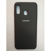 Силиконовая накладка для Samsung Galaxy A30 (Черная)