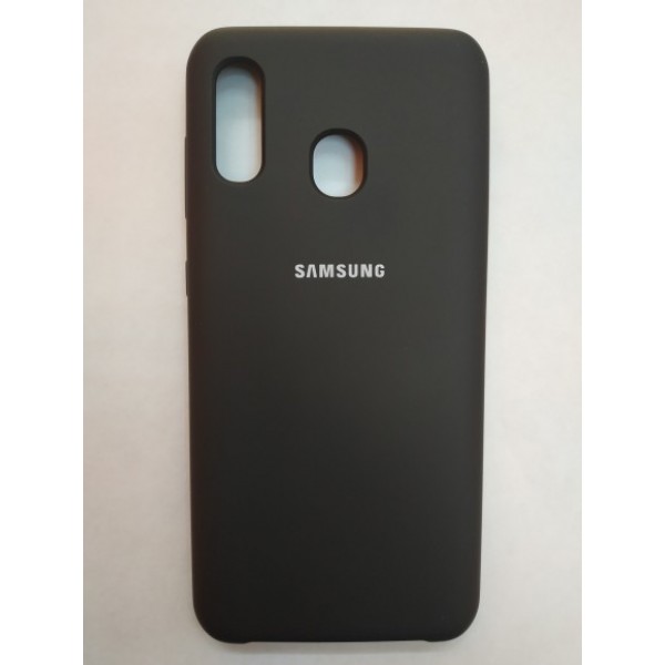 Силиконовая накладка для Samsung Galaxy A30 (Черная)