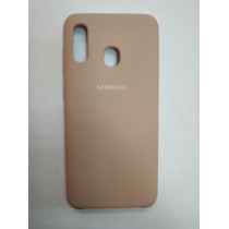 Силиконовая накладка для Samsung Galaxy A30 (Бежевая)