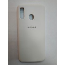 Силиконовая накладка для Samsung Galaxy A30 (Белая)