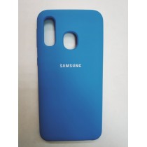 Силиконовая накладка для Samsung Galaxy A40 (Синяя)
