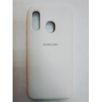 Силиконовая накладка для Samsung Galaxy A40 (Белая)