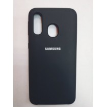 Силиконовая накладка для Samsung Galaxy A40 (Черная)