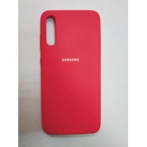 Силиконовая накладка для Samsung Galaxy A70 (Малиновая)