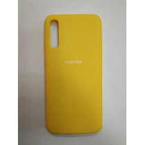 Силиконовая накладка для Samsung Galaxy A70 (Желтая)