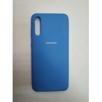 Силиконовая накладка для Samsung Galaxy A70 (Синяя)